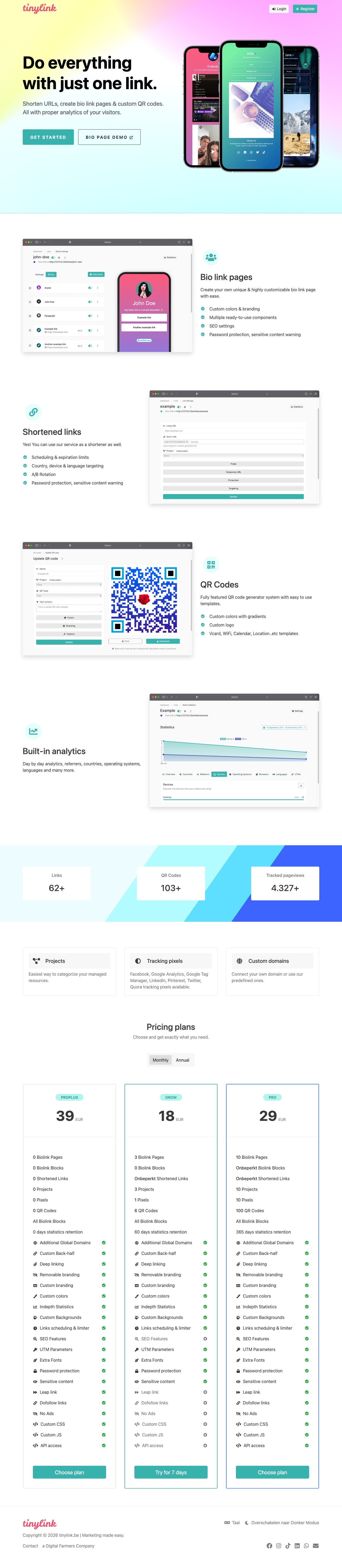 TinyLink website